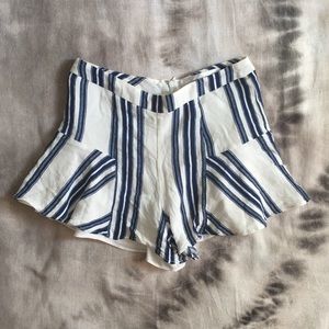 Blue & White Striped Lovers + Friends Flowy Shorts